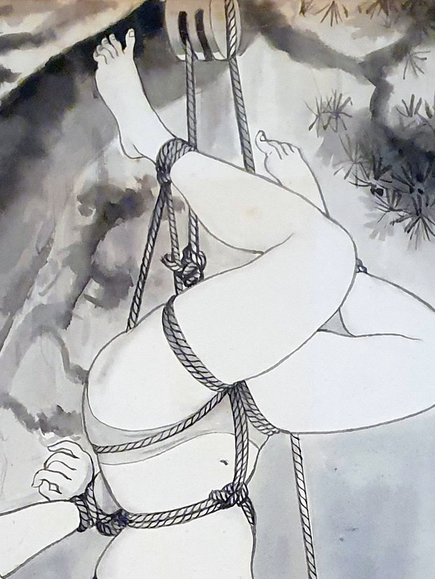 Mineko Tsuzuki bondage drawing 2 detail 3